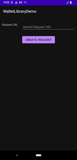 Android 设备上“创建请求”的屏幕截图。